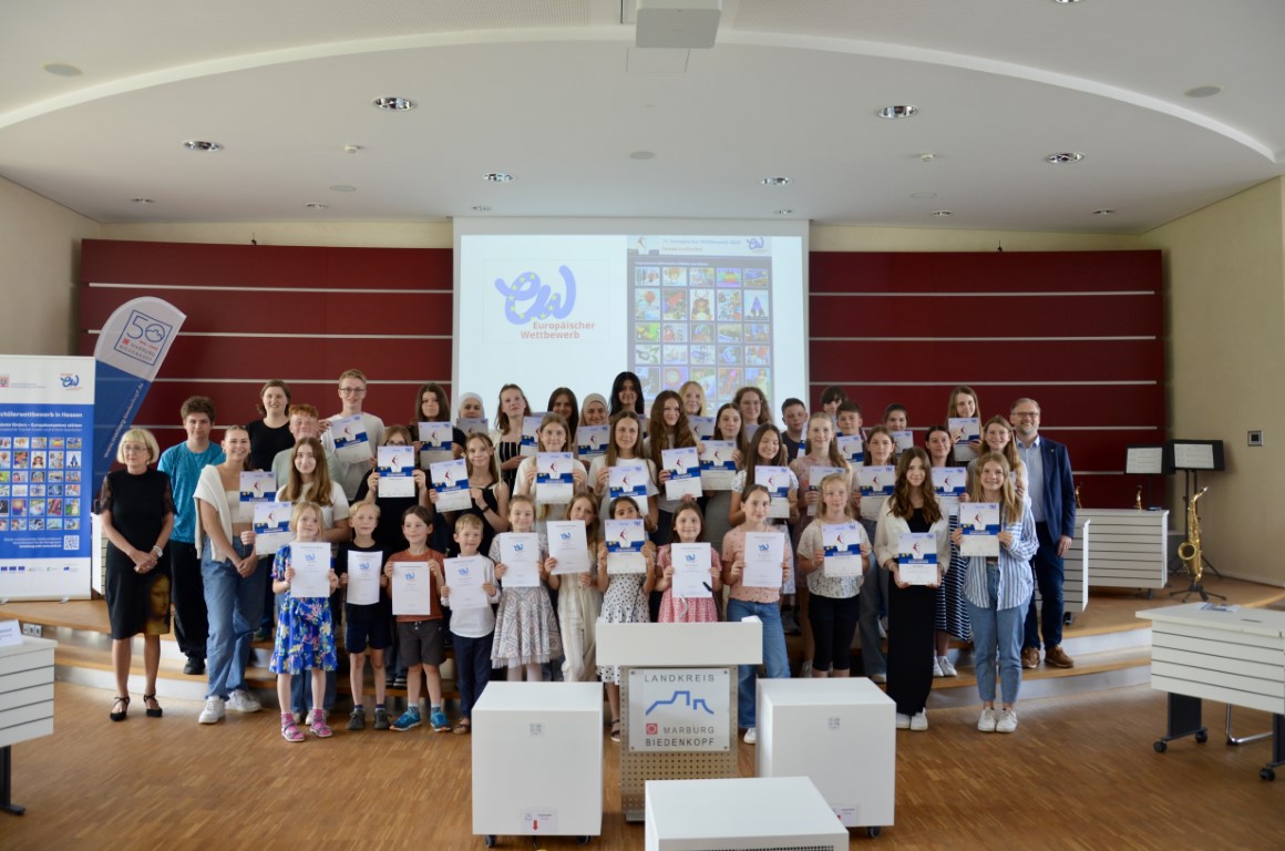 Siegerehrung im 71. Europäischen Wettbewerb im Landratsamt Marburg